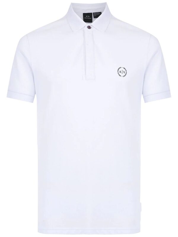 Armani Exchange logo-print polo shirt