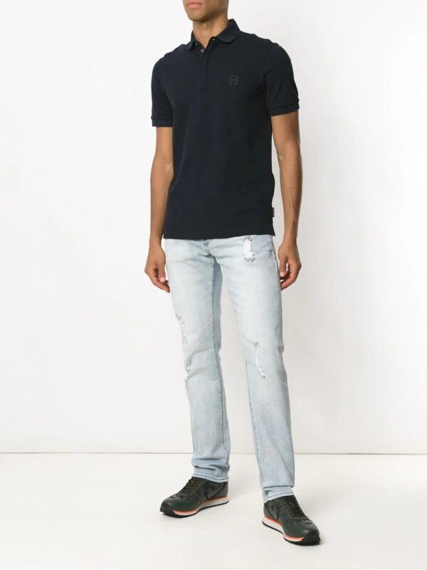 Armani Exchange  logo patch polo shirt - Image 2