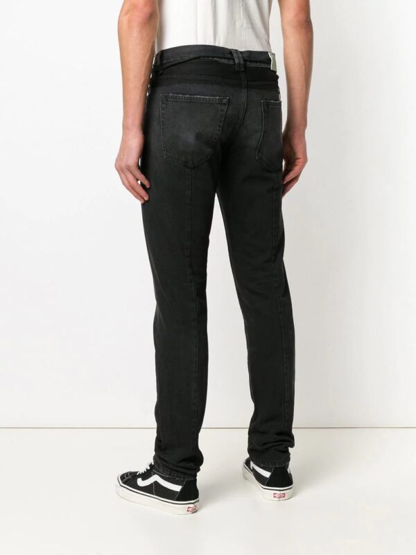 Off-White  front zip drawstring jeans - Image 4