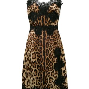 Dolce & Gabbana  leopard print flared midi dress