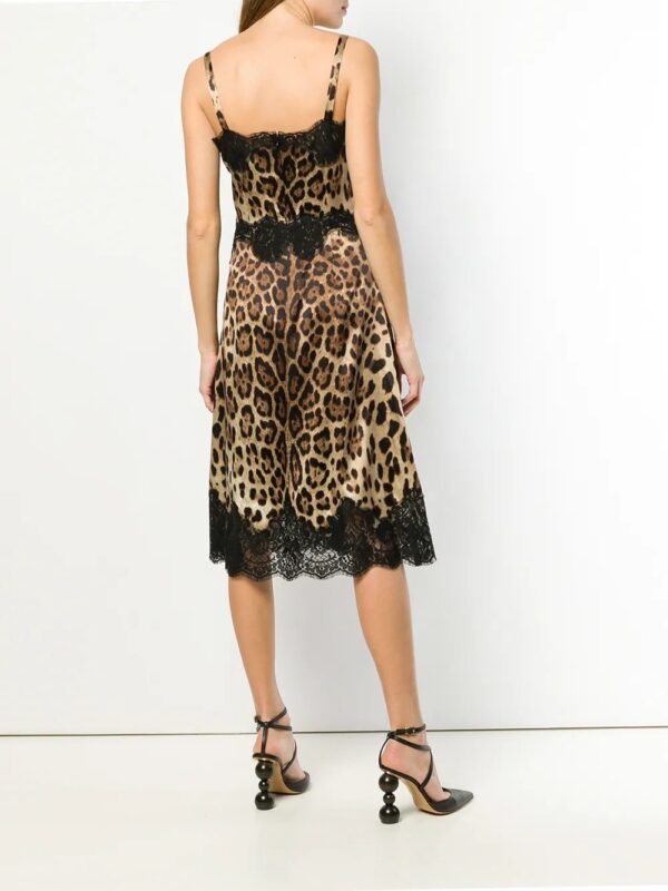 Dolce & Gabbana  leopard print flared midi dress - Image 4