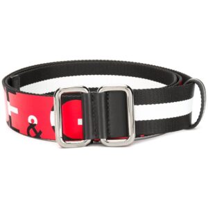Dolce & gabbana  striped logo belt