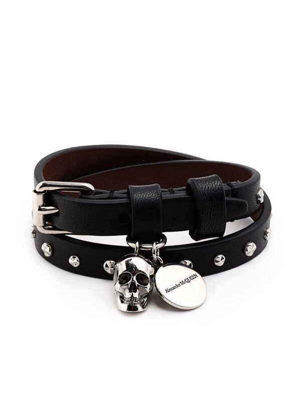 Alexander McQueen  double wrap skull bracelet