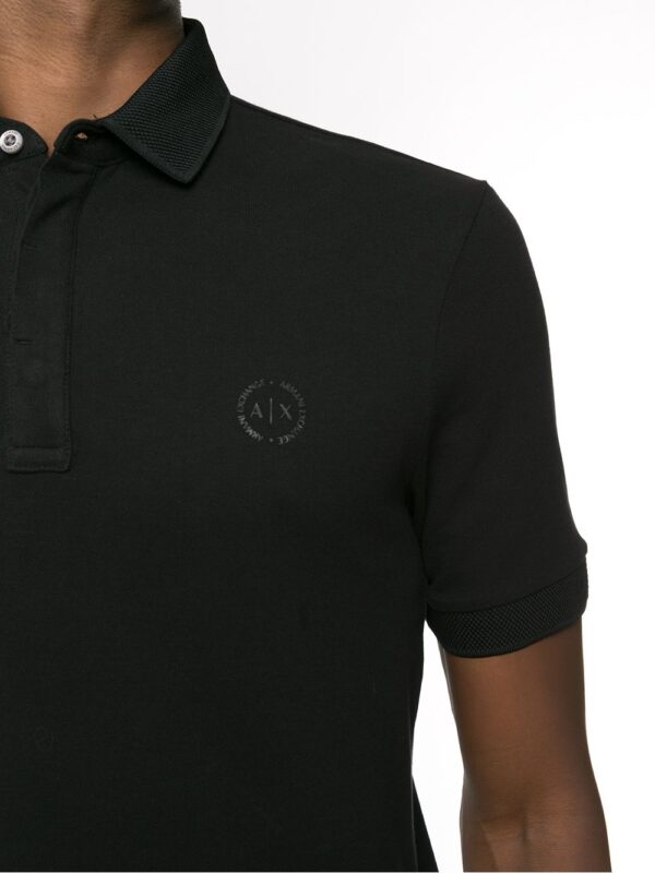 Armani Exchange tonal-logo slim-fit polo shirt - Image 5