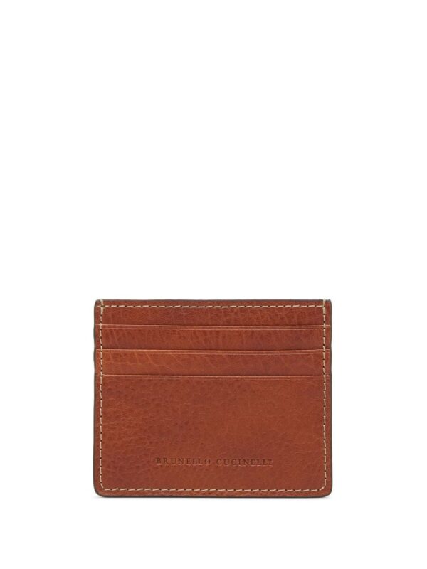 Brunello Cucinelli embossed logo cardholder