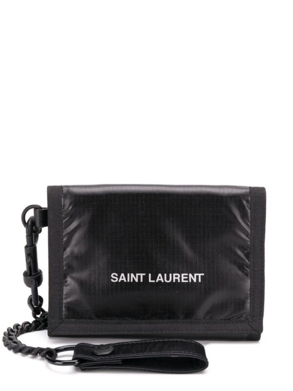 Saint Laurent Nuxx printed logo chain wallet