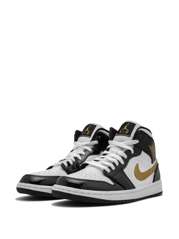 Jordan  Air Jordan 1 Mid SE black gold patent leather - Image 2