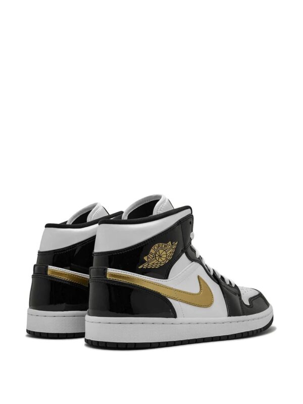 Jordan  Air Jordan 1 Mid SE black gold patent leather - Image 3
