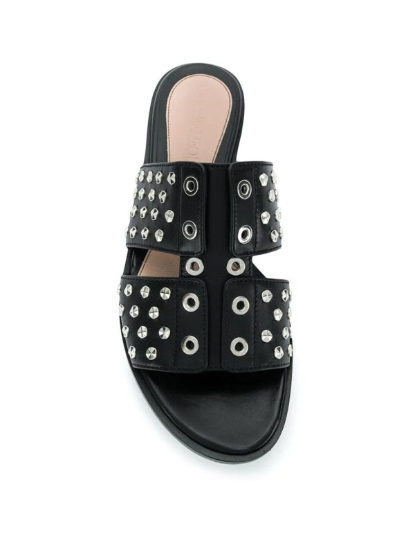 Alexander McQueen  stud embellished slides - Image 4