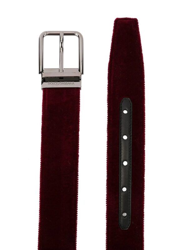 Dolce & Gabbana  buckled velvet belt - Image 2