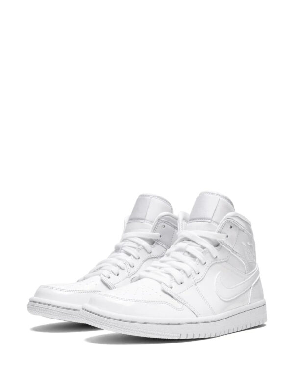 Jordan  Air Jordan 1 Mid triple white patent leather - Image 2
