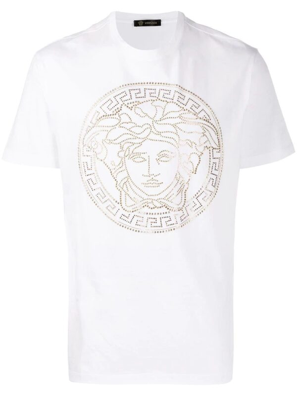Versace  Medusa motif studded T-shirt