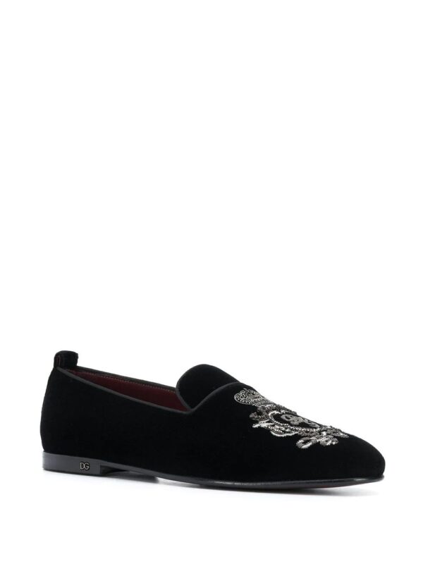 Dolce & Gabbana  crest bead embroidered loafers - Image 2