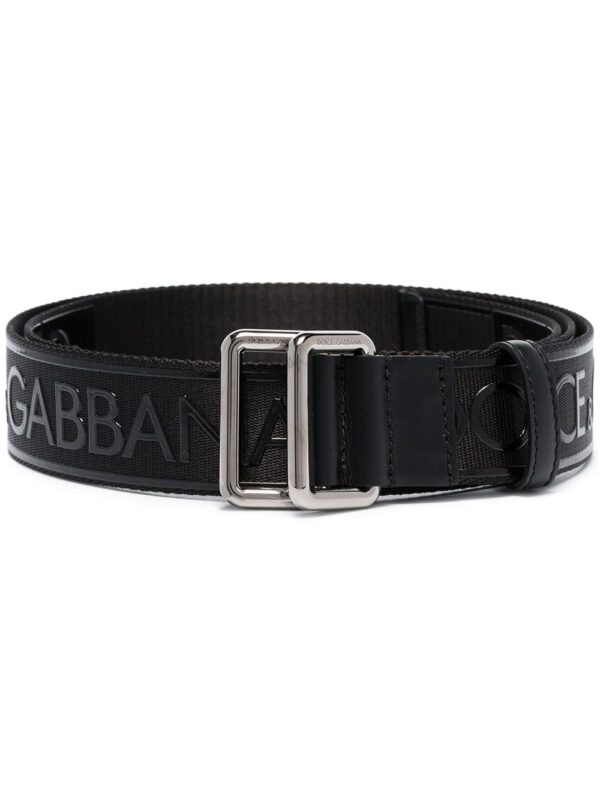 Dolce & gabbana logo print buckled belt