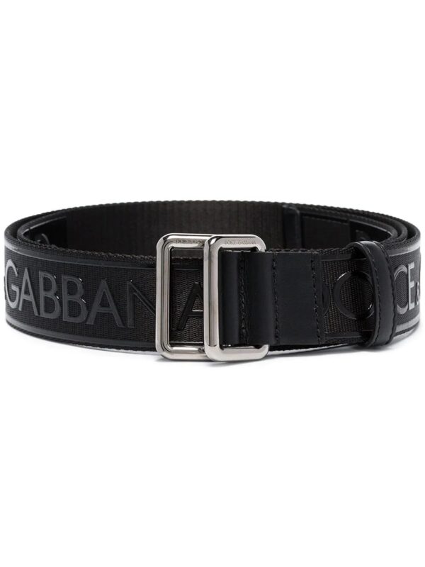 Dolce & gabbana  logo print buckled belt