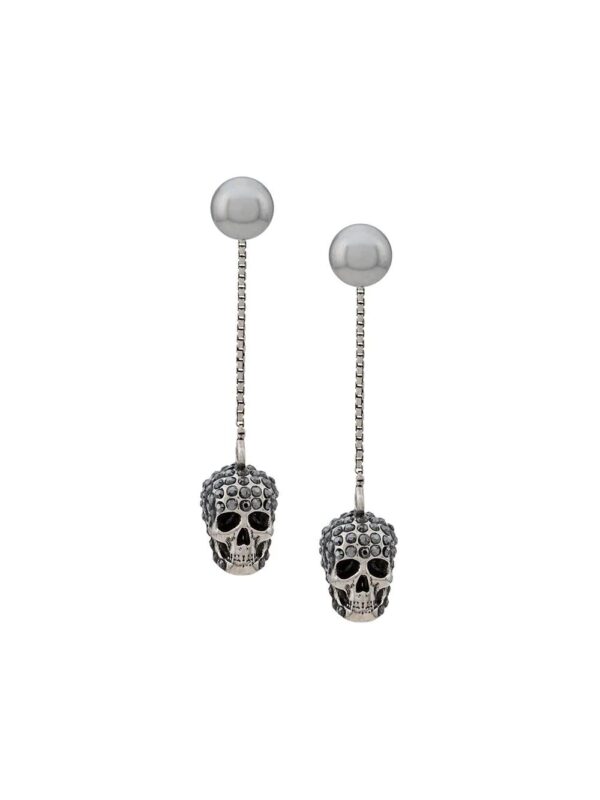 Alexander McQueen  skull embellished drop earrings