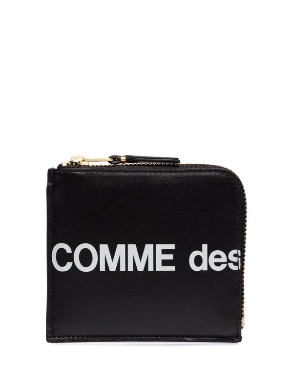 Comme Des Garçons Wallet  logo zipped wallet.