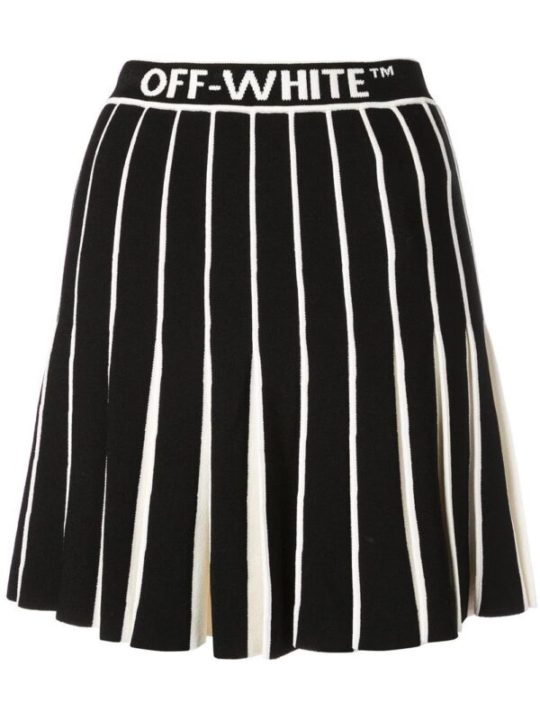 Off-White  contrasting pleated skirt