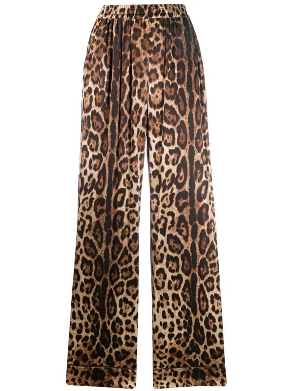 Dolce & Gabbana  leopard-print satin pajama bottoms