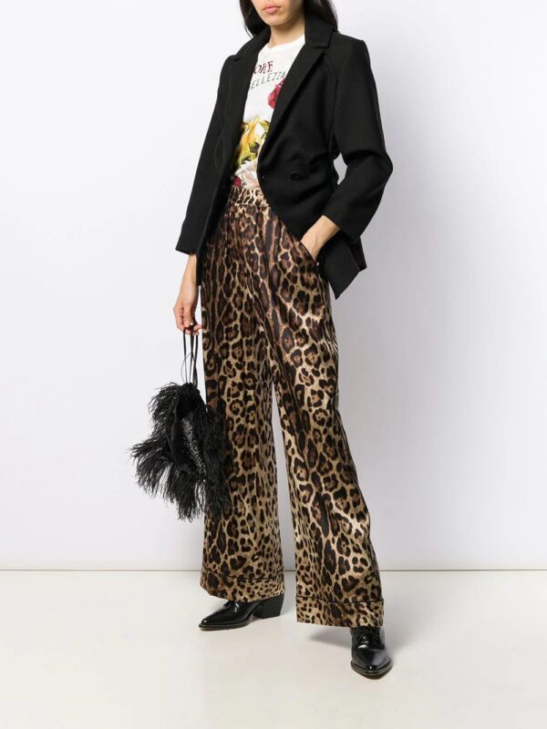 Dolce & Gabbana  leopard-print satin pajama bottoms - Image 2