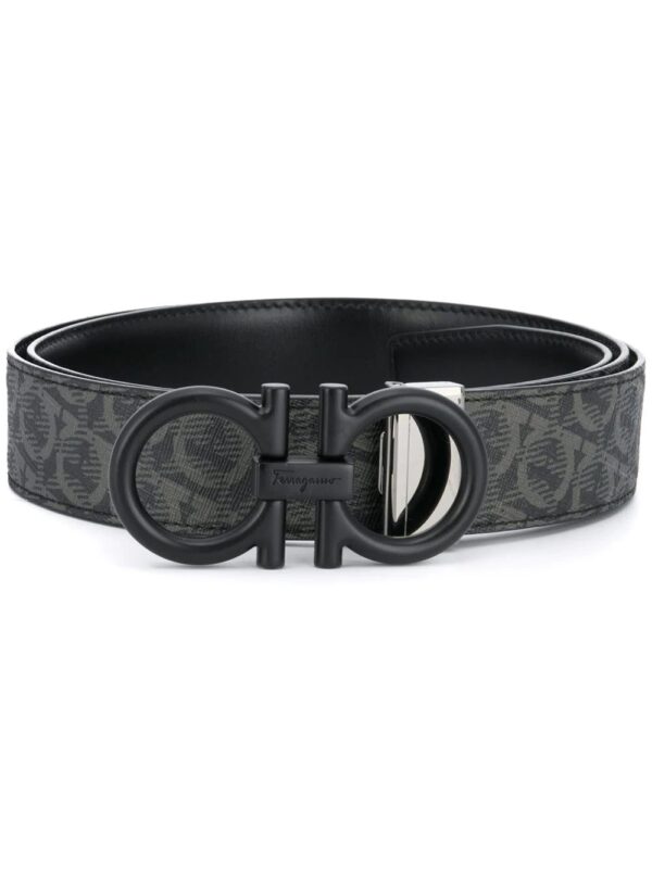 Ferragamo Gancini-print buckle-fastening belt
