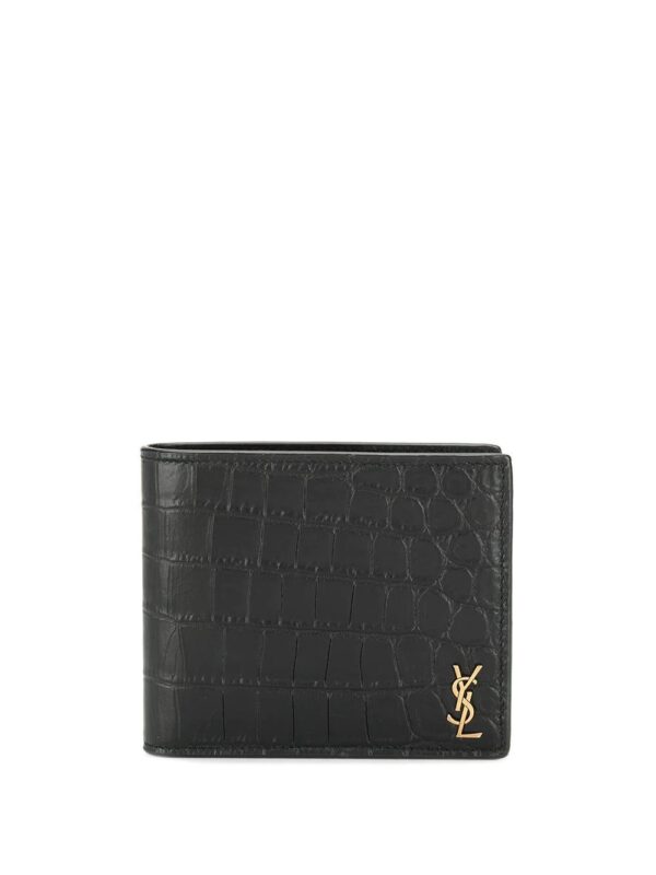 Saint Laurent  Monogram embossed bi-fold wallet
