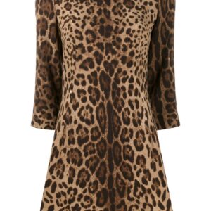 Dolce & Gabbana  leopard-print crepe minidress