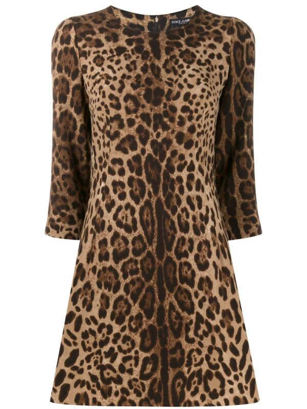 Dolce & Gabbana  leopard-print crepe minidress