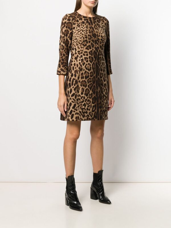 Dolce & Gabbana  leopard-print crepe minidress - Image 3