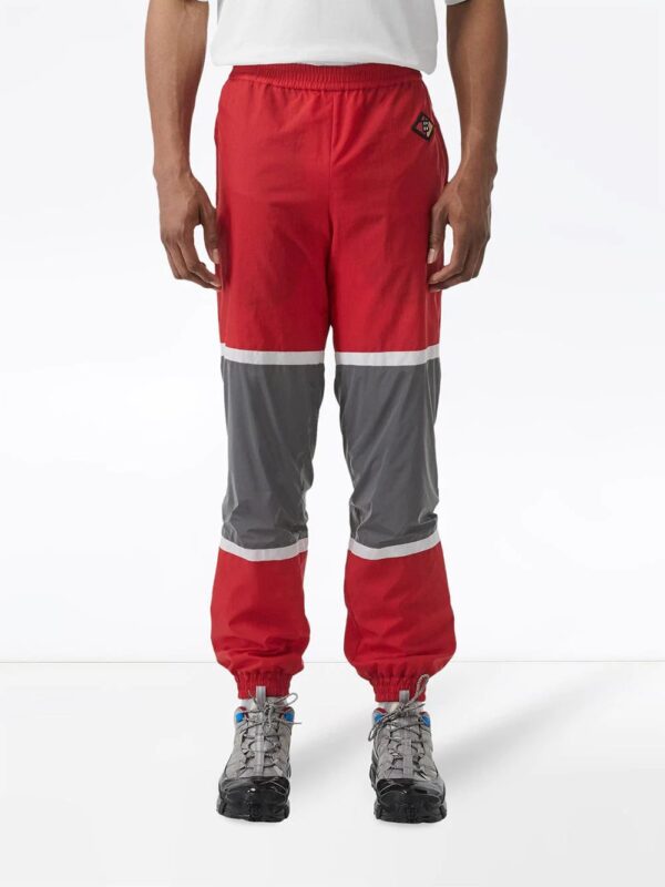 Burberry  Logo Graphic Striped Nylon Trackpants - Image 3
