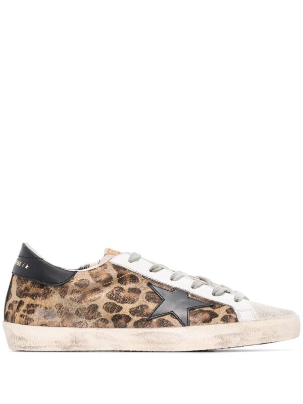 Golden Goose Super-Star leopard print sneakers