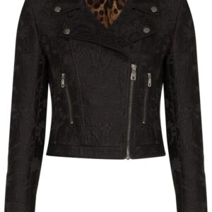 Dolce & Gabbana  jacquard printed biker jacket