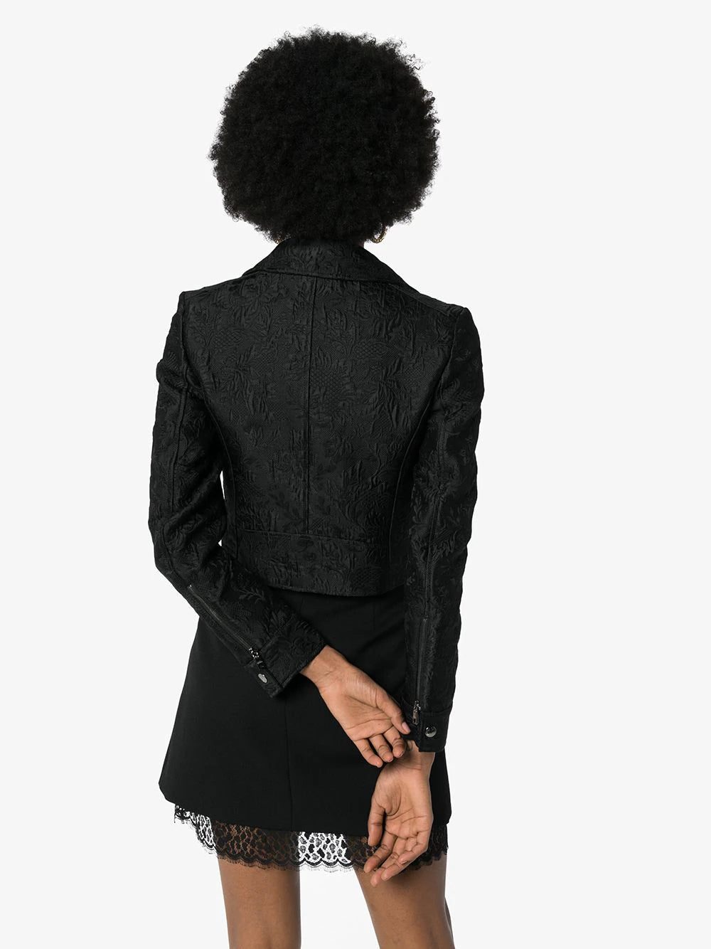 Dolce & Gabbana jacquard printed biker jacket - Image 4