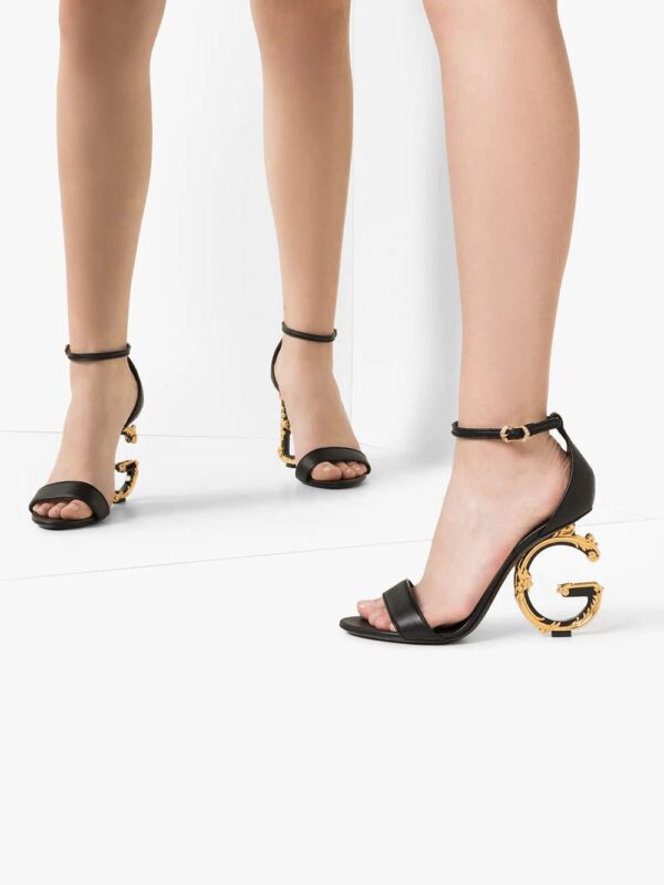 Dolce & gabbana  105 mm Keira baroque logo sandals - Image 3