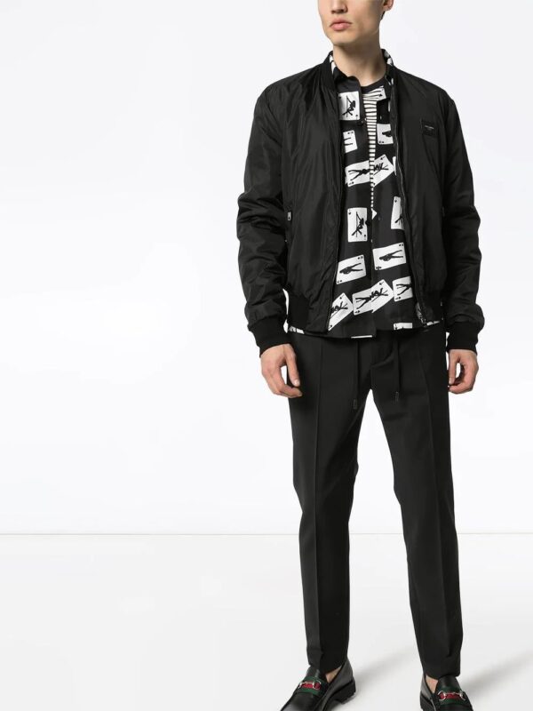 Dolce & Gabbana  logo plaque bomber jacket - Image 2
