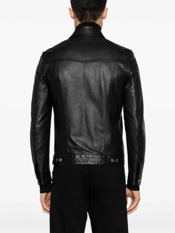 Saint Laurent  button-up leather jacket - Image 4