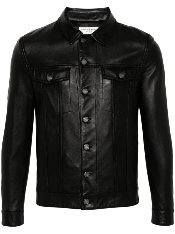 Saint Laurent  button-up leather jacket