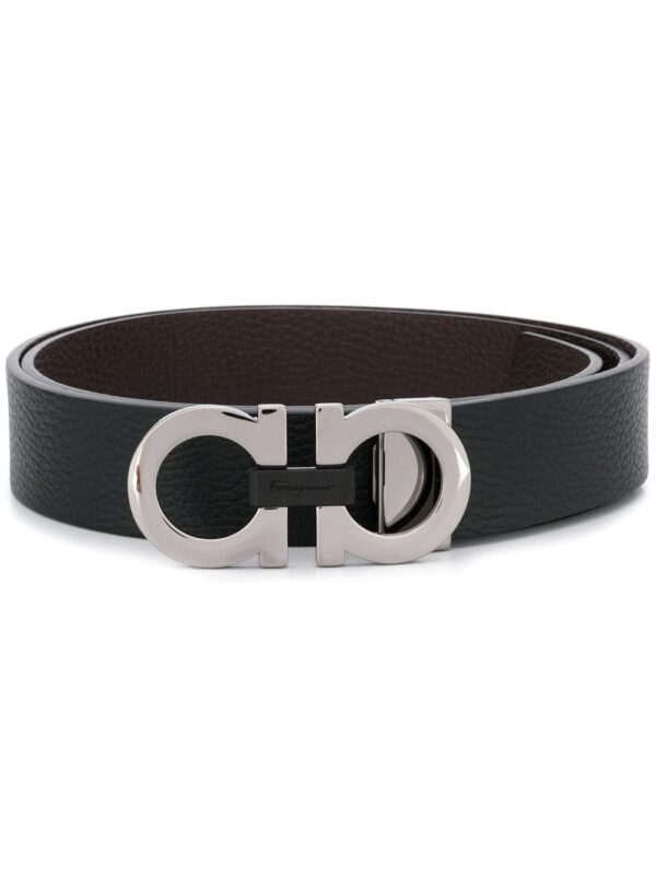 Ferragamo Gancini silver-tone hardware belt