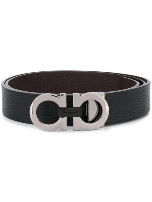 Ferragamo  Gancini silver-tone hardware belt