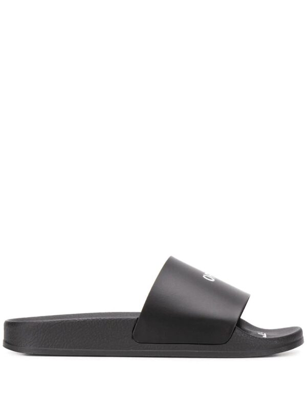 Off-White  contrasting logo slides