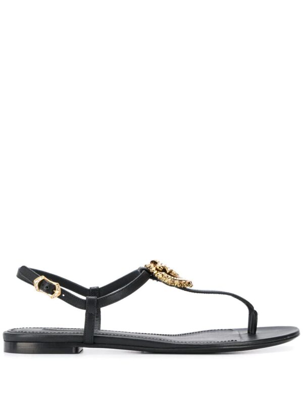 Dolce & Gabbana  logo plaque T-bar sandals