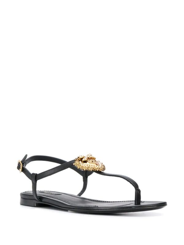 Dolce & Gabbana  logo plaque T-bar sandals - Image 2