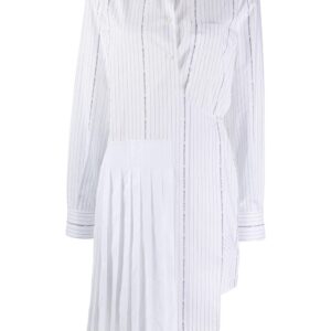 Off-White  wrap-front striped shirt dress