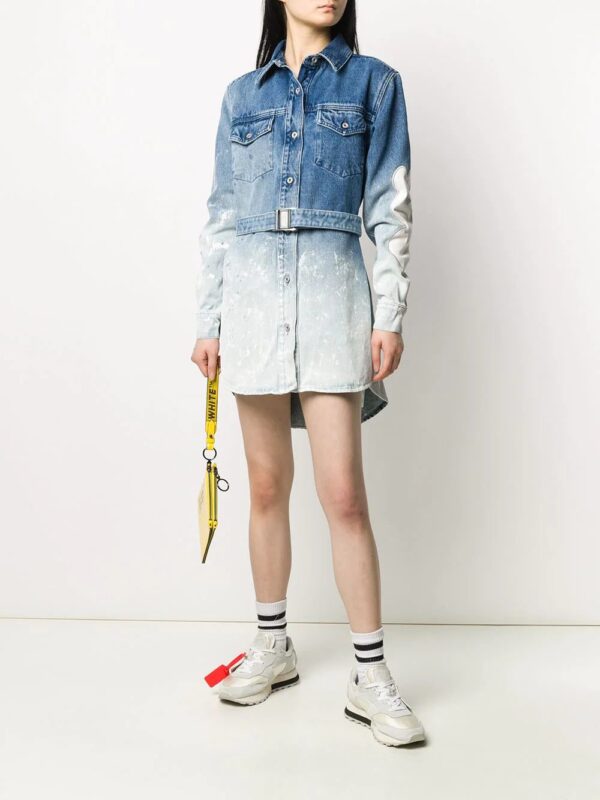 Off-White  gradient denim shirt dress - Image 2