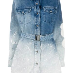 Off-White  gradient denim shirt dress