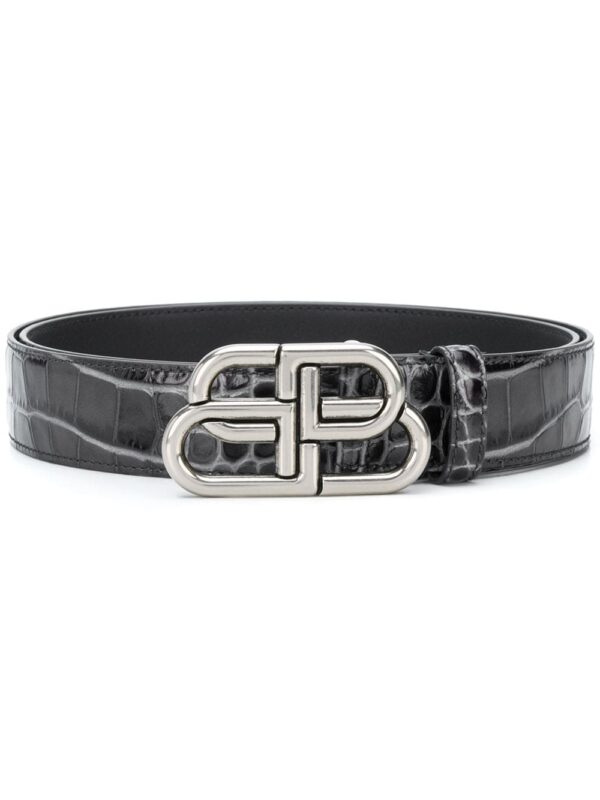 Louis Vuitton large BB crocodile-embossed belt