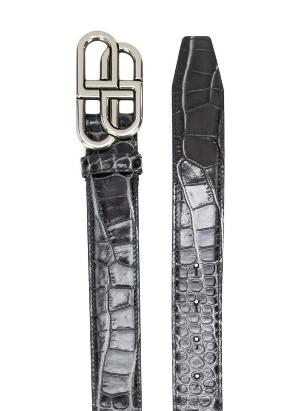 Balenciaga  large BB crocodile-embossed belt - Image 2