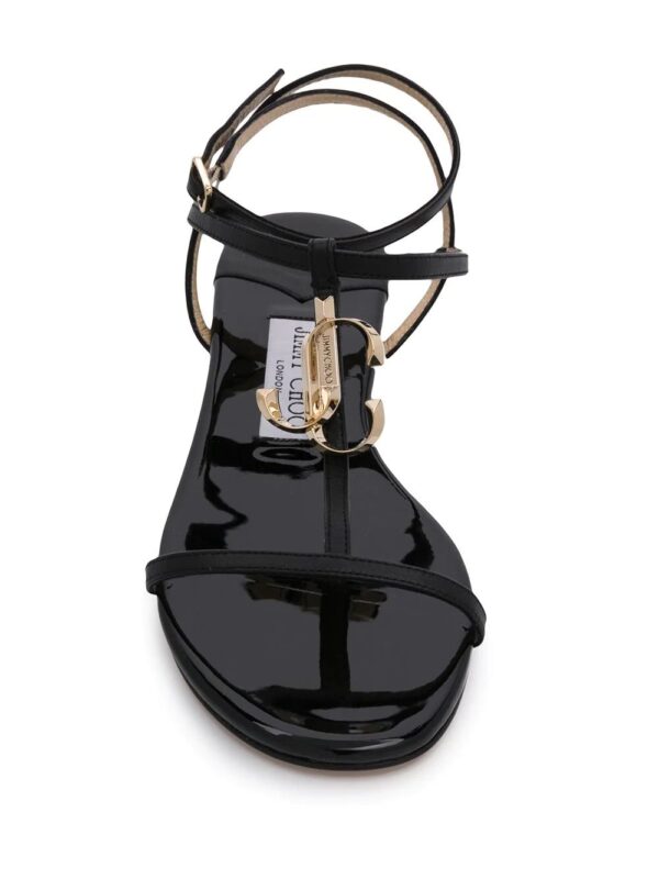 Jimmy Choo  Alodie logo flat sandals - Image 4