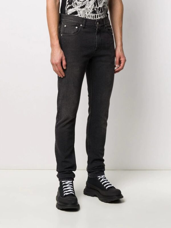 Alexander McQueen  dragon patch slim-fit jeans - Image 3