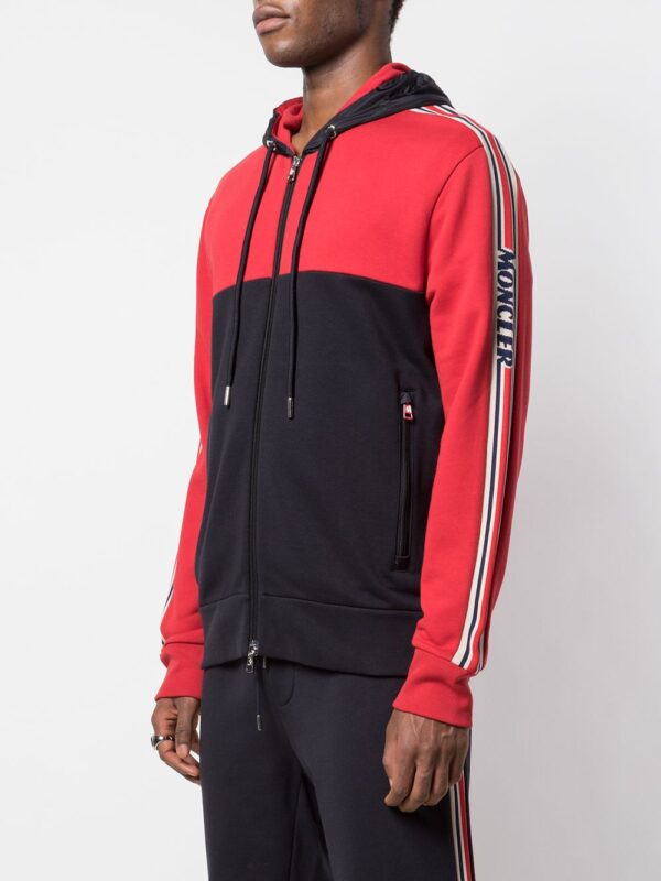Moncler colour blocked zipped hoodie - Image 3